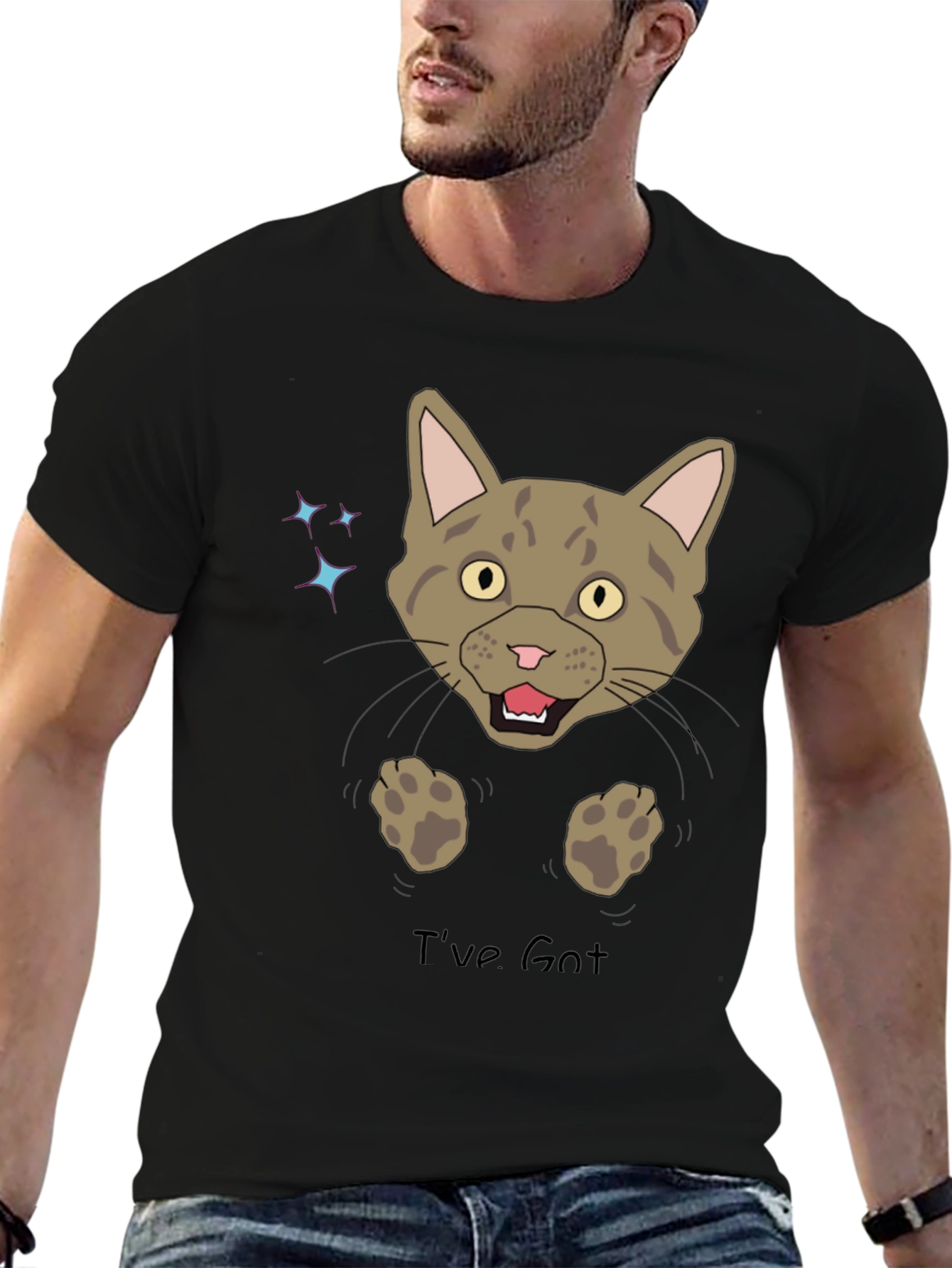 Funny Cat Graphic T-Shirt - Ive Got You!