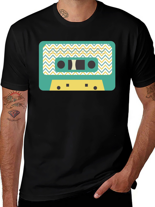 Retro Cassette Tape Graphic Tee - Vintage Music Lover Shirt