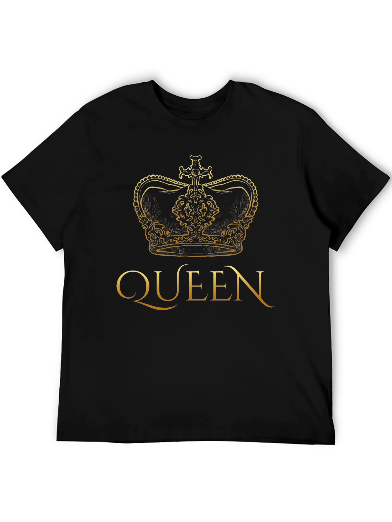 Queen Crown Graphic Tee - Black