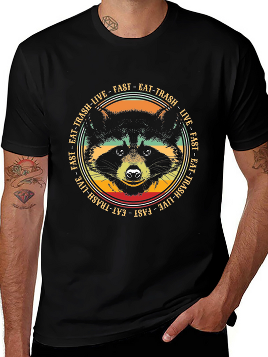 Eat Trash Live Fast Raccoon Graphic Tee