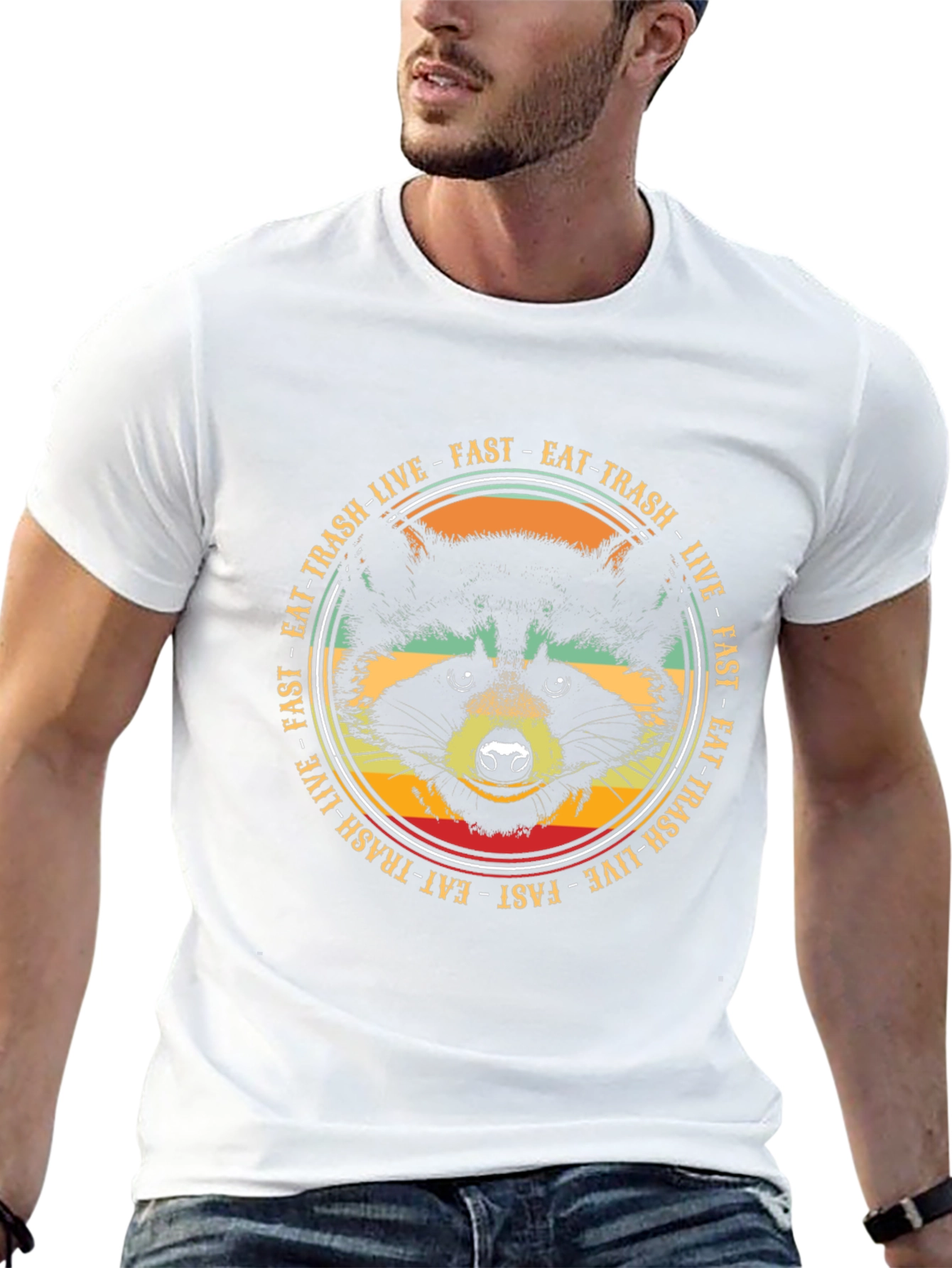 Eat Trash Live Fast Raccoon Graphic Tee